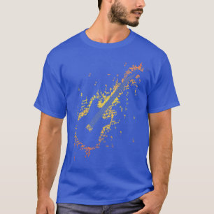 Gitarrenspieler Rock Musician Musiknoten3 T-Shirt