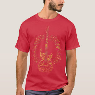 Gitarrenspieler Rock Musician Musiknoten3 T-Shirt