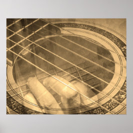 Gitarrenspieler-Sängerkollektion Poster