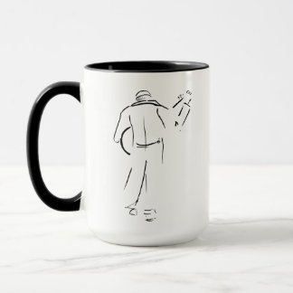 Gitarrenspieler Spaziergang weg Tasse