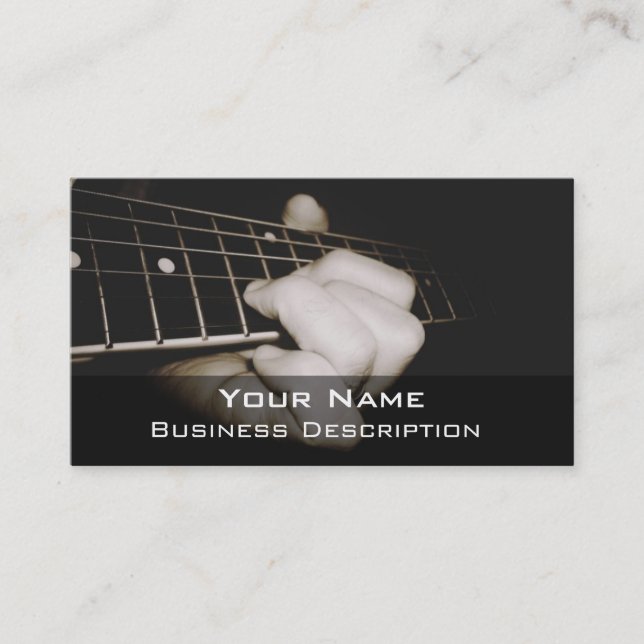 Gitarrenspieler Visitenkarte (Vorderseite)