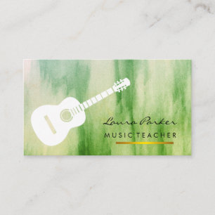 Gitarrenspielerinstrument für den grünen Musiklehr Visitenkarte