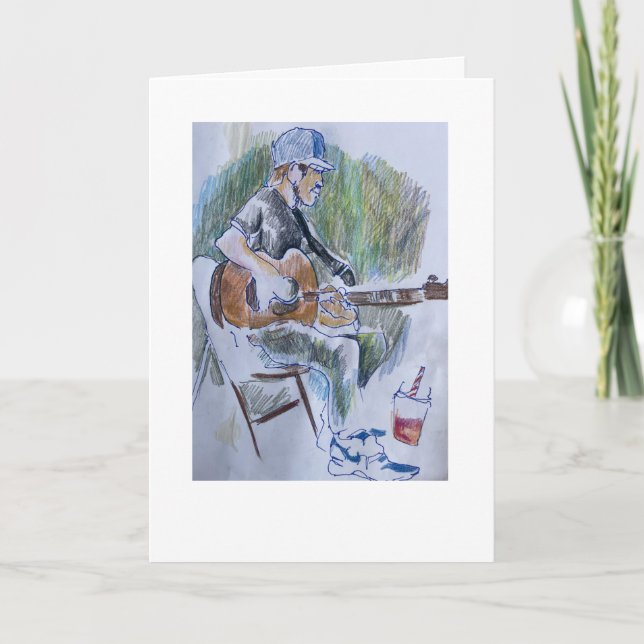 Gitarrenspielerkarte Karte (Vorderseite)