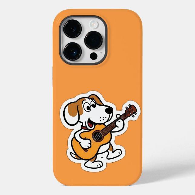 Gitarrenspielhund Case-Mate iPhone 14 Pro Hülle (Rückseite)
