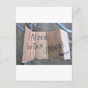 Gitarrenstrings Postkarte