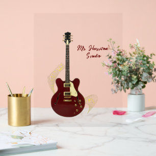 Gitarrenstudio Benutzerdefiniertes transparentes A Acrylschild