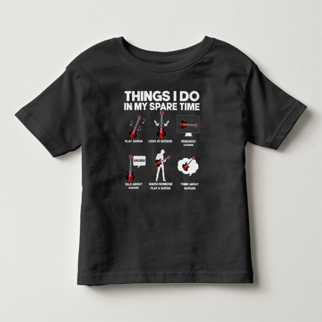 Gitarrensüchtige Gitarrist Music Lover Musician Kleinkind T-shirt (Vorderseite)