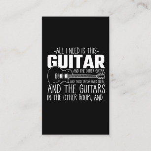 Gitarrensüchtige Musikermusikinstrumentenhorte Visitenkarte