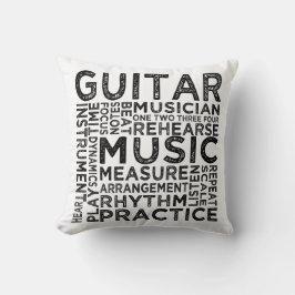 Gitarrentypografie Kissen