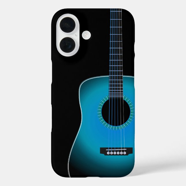 Gitarrenuntergrund iPhone 16 Hülle (Rückseite)