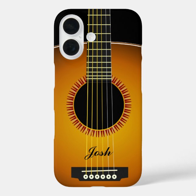 Gitarrenuntergrund iPhone 16 Hülle (Rückseite)