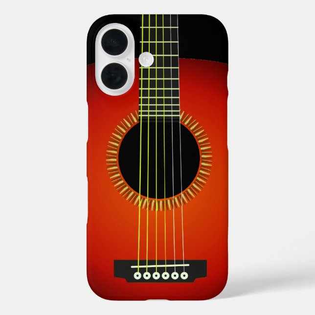 Gitarrenuntergrund iPhone 16 Hülle (Rückseite)