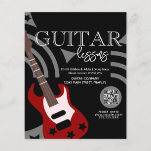 Gitarrenunterricht für Erwachsene Kinder Flyer für