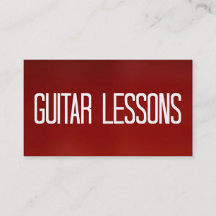 Gitarrenunterricht - Red Business Card Visitenkarte