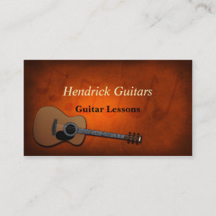 Gitarrenunterricht - Verkauf von Gitarren Visitenkarte