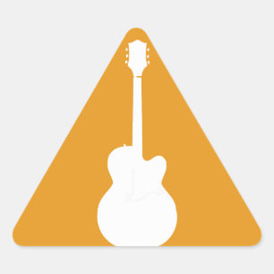Gitarrenvektor Dreieckiger Aufkleber