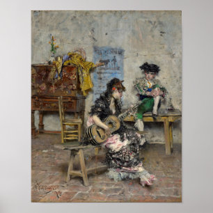Gitarrespieler von Giovanni Boldini Druck Poster