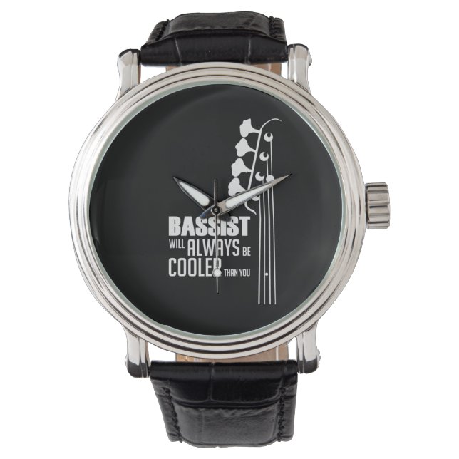 Gitarrist Bassist wird immer Cooler als Sie Weihna Armbanduhr (Vorderseite)