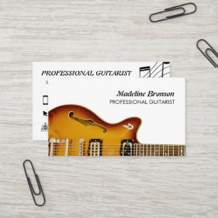 Gitarrist Beruflich Business Card Visitenkarte