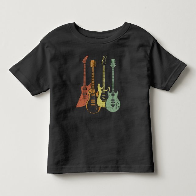 Gitarrist Colorful Musical Instruments Gitarren Kleinkind T-shirt (Vorderseite)