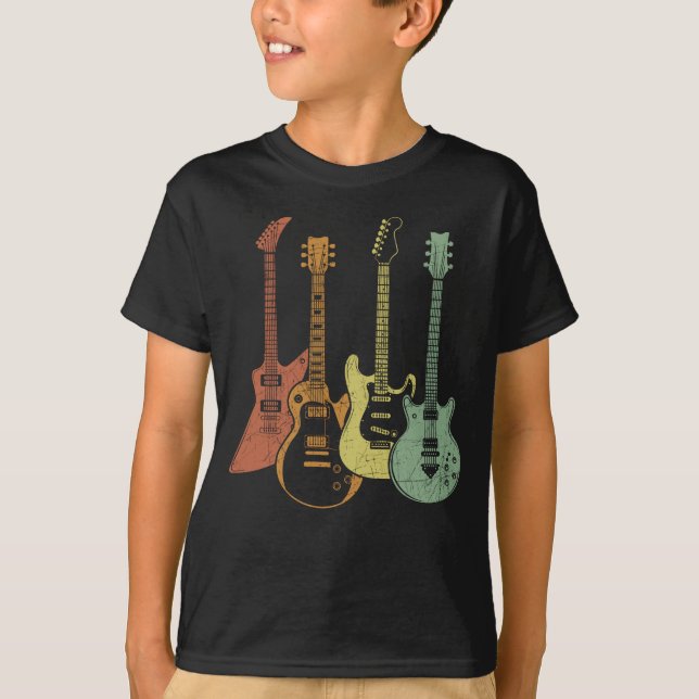 Gitarrist Colorful Musical Instruments Gitarren T-Shirt (Vorderseite)