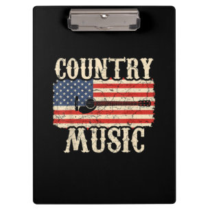 Gitarrist Country Gitarre American Flag Birth Klemmbrett