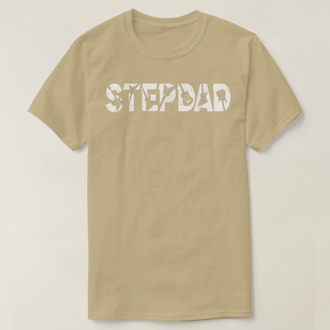 Gitarrist Daddy Funny Stepdad Music Guitar Fathers T-Shirt (Design vorne)