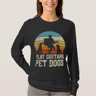 Gitarrist Dog Retro Music Gitarrist Animal T-Shirt