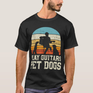 Gitarrist Dog Retro Music Gitarrist Animal T-Shirt