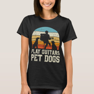Gitarrist Dog Retro Music Gitarrist Animal T-Shirt