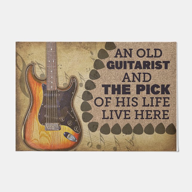 Gitarrist Family Doormat, Instrument Lover Gift Fußmatte (Vorderseite)