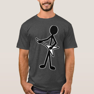 Gitarrist Flying / Musician Strichmännchen T-Shirt