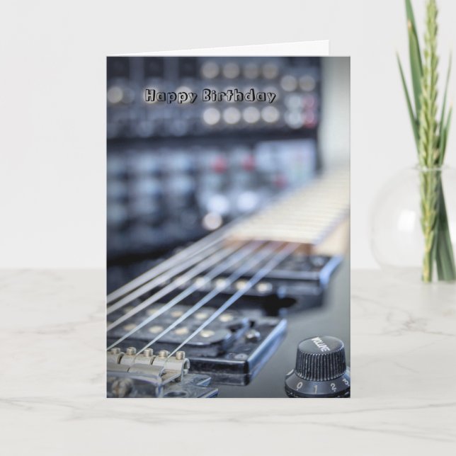 Gitarrist-Geburtstagskarte Karte (Vorderseite)