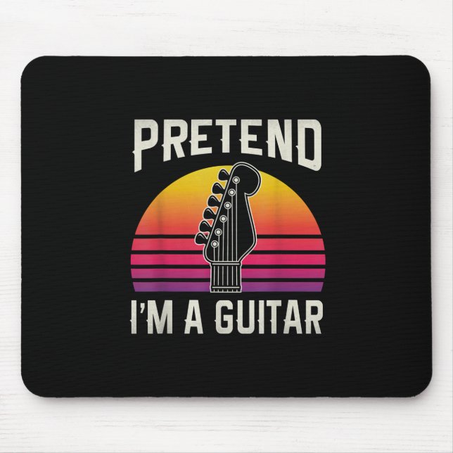 Gitarrist gibt vor, ich sei eine Gitarre Geburtsta Mousepad (Vorne)