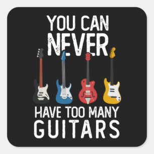 Gitarrist Gitarre-Geschenk Idee Quadratischer Aufkleber