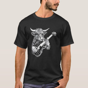 Gitarrist Gitarre - Kuh Landwirt Züchter Red Angus T-Shirt