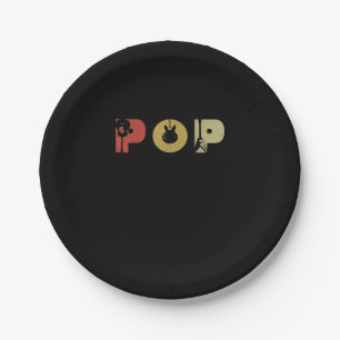 Gitarrist Gitarre Lover gibt Ideen Pop Pappteller