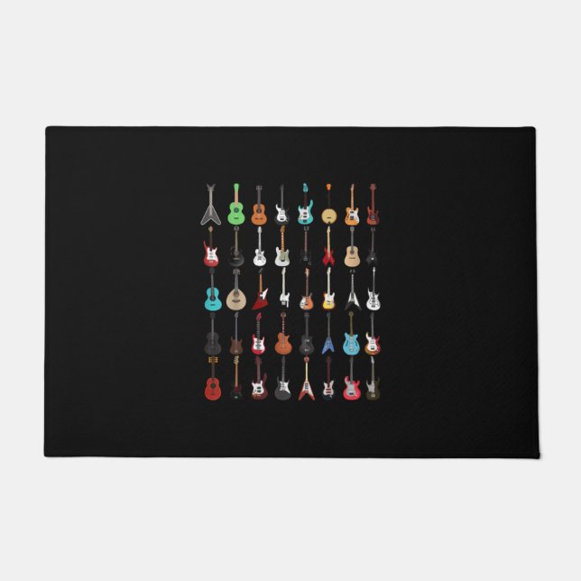 Gitarrist Gitarre Musical Instrument Rock and Roll Fußmatte (Vorderseite)