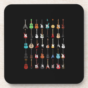 Gitarrist Gitarre Musical Instrument Rock and Roll Getränkeuntersetzer