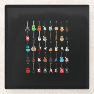 Gitarrist Gitarre Musical Instrument Rock and Roll Glasuntersetzer