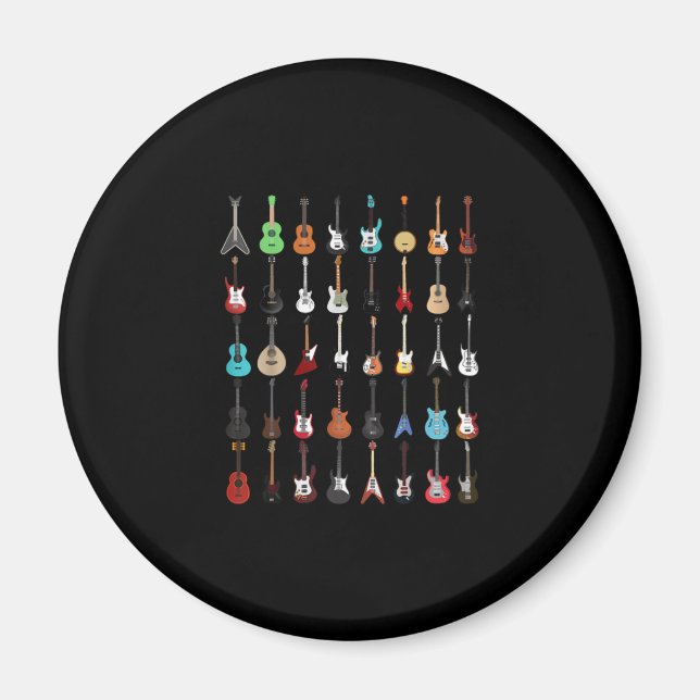 Gitarrist Gitarre Musical Instrument Rock and Roll Magnet (Vorne)