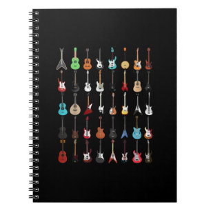 Gitarrist Gitarre Musical Instrument Rock and Roll Notizblock