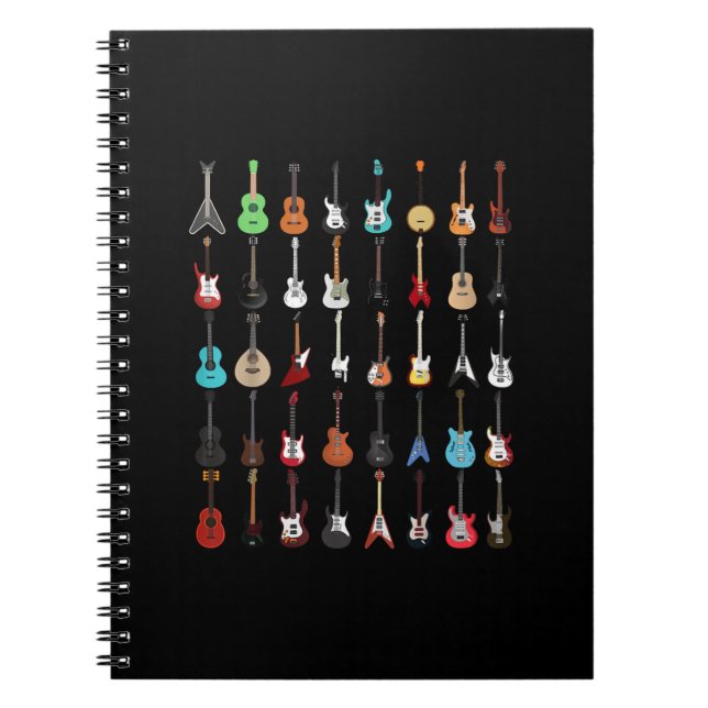 Gitarrist Gitarre Musical Instrument Rock and Roll Notizblock (Vorderseite)