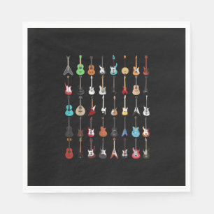 Gitarrist Gitarre Musical Instrument Rock and Roll Serviette