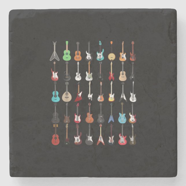 Gitarrist Gitarre Musical Instrument Rock and Roll Steinuntersetzer (Vorderseite)