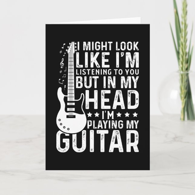 Gitarrist Gitarre Player Electric Funny Gift Karte (Vorderseite)