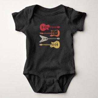 Gitarrist Gitarre Player Electric Musician Geschen Baby Strampler