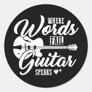 Gitarrist Gitarre Sprichwort nett Runder Aufkleber