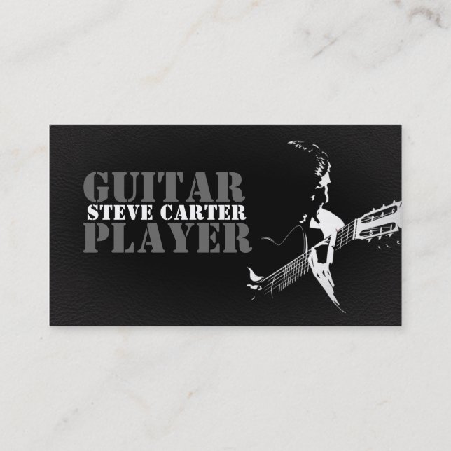 Gitarrist-Gitarrist-Musiker-Visitenkarte Visitenkarte (Vorderseite)