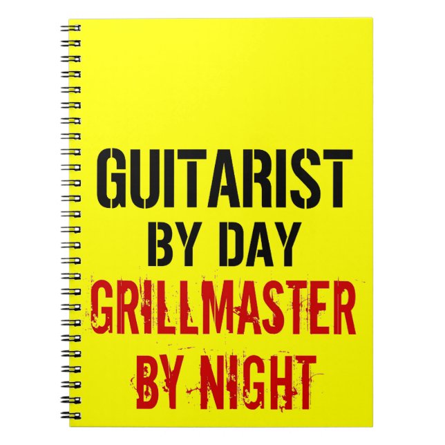 Gitarrist Grillmaster Notizblock (Vorderseite)